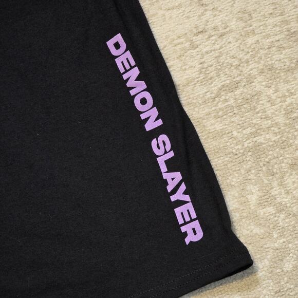 Demon Slayer Black Graphic Short Sleeve Shirt Men's 5XL Anime - Picture 3 of 8